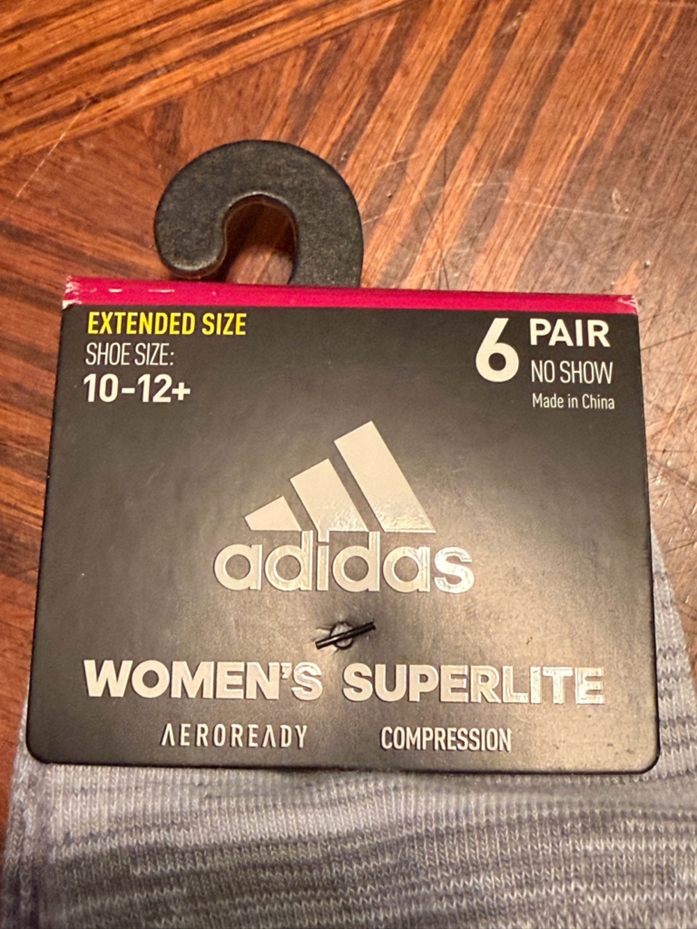adidas Women’s Gray Gradient Ankle Socks - 6 Pair - Picture 4 of 4